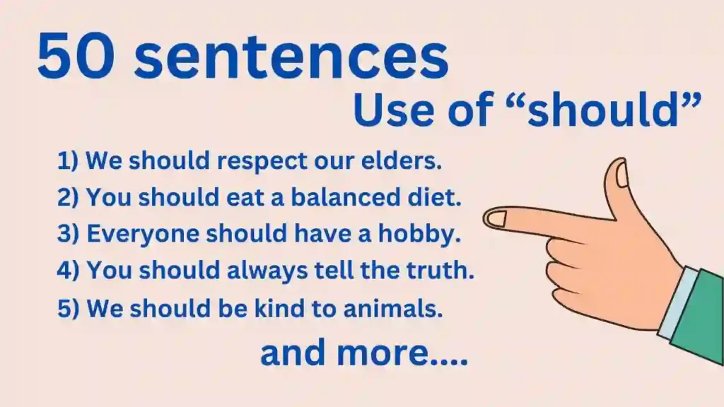 50 sentences of should