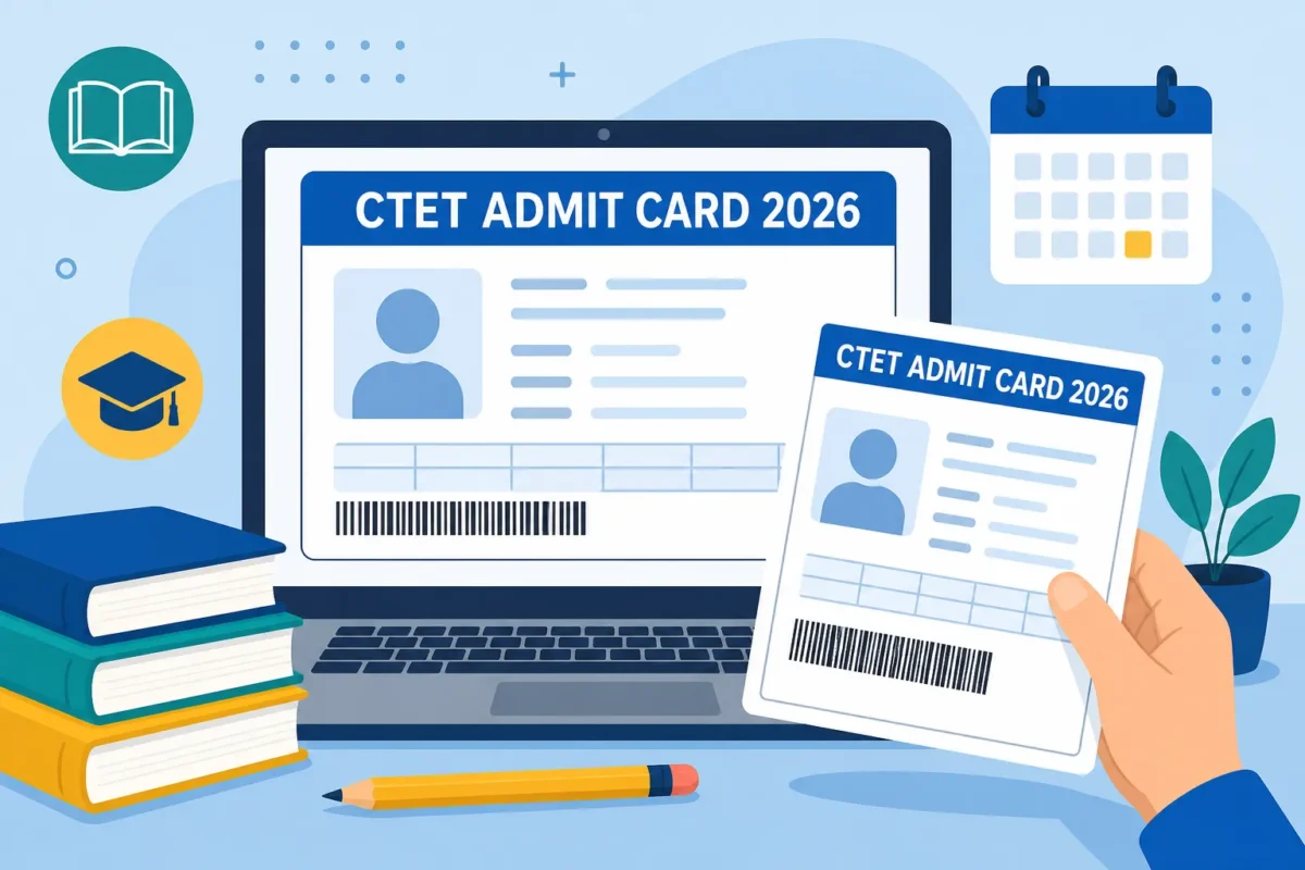 सीटीईटी एडमिट कार्ड 2026 - ctet.nic.in से प्रवेश पत्र डाउनलोड करने की प्रक्रिया