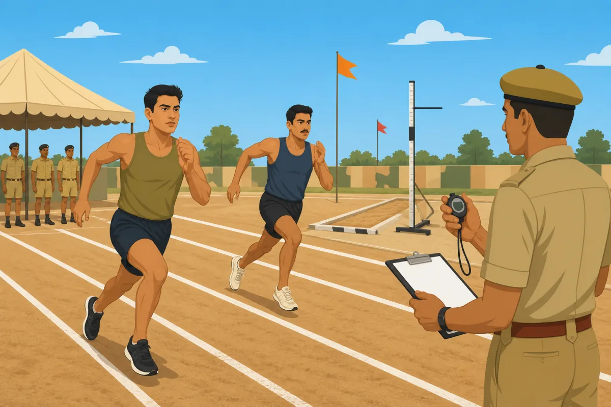 होम गार्ड भर्ती ओटीआर की जानकारी देखता अभ्यर्थी