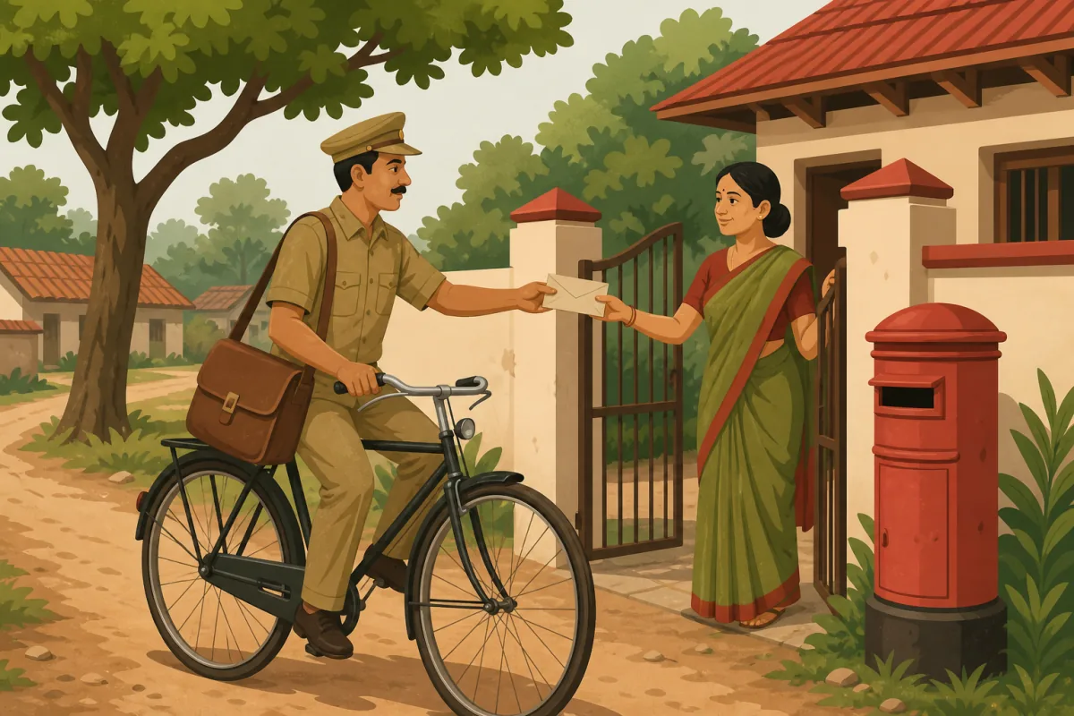 डाक विभाग ऑनलाइन फॉर्म की तिथि अधिसूचना में देखता युवक