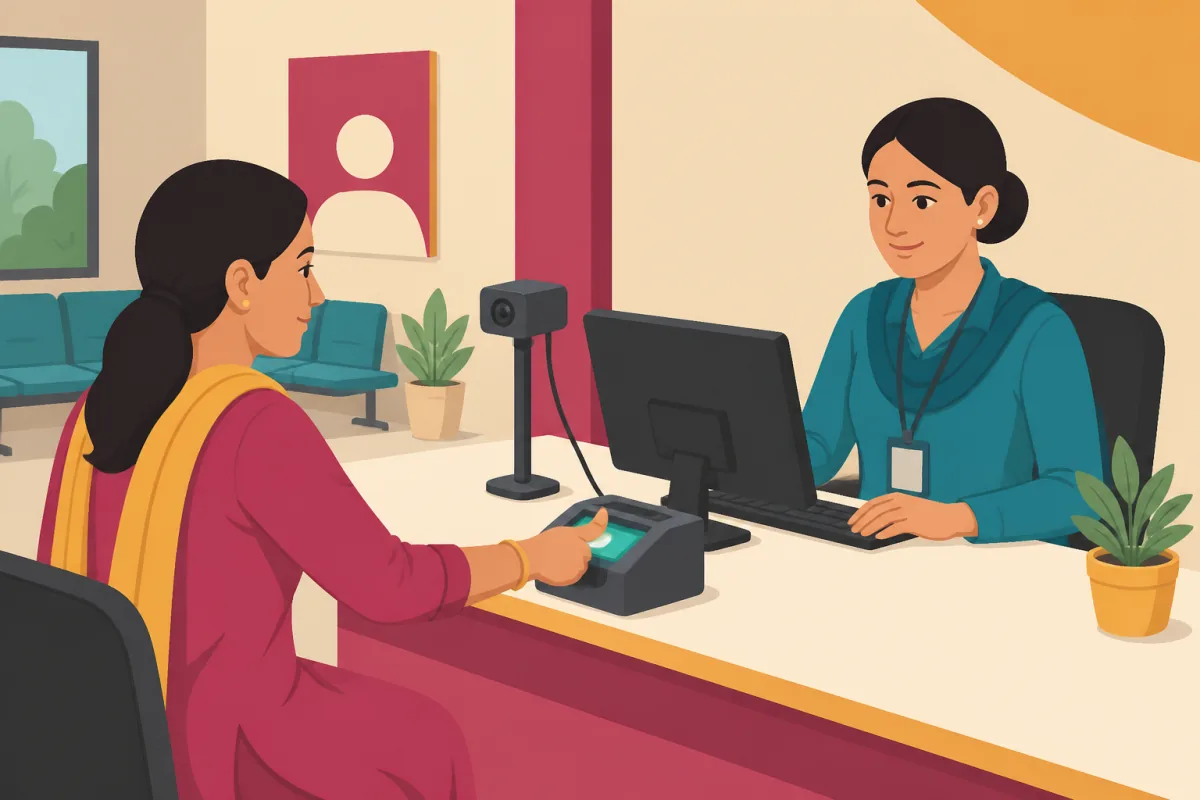 लाडली बहना योजना लिस्ट में नाम खोजती महिला
