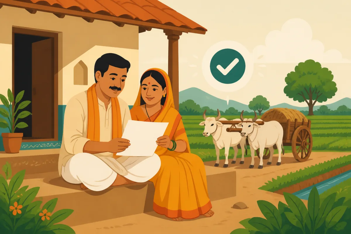 पीएम किसान योजना ई-केवाईसी मोबाइल से करते हुए किसान