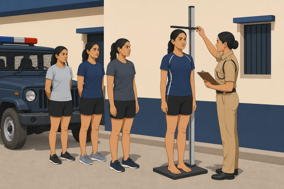 पुलिस भर्ती में श्रेणीवार आयु छूट की तालिका पढ़ता उम्मीदवार